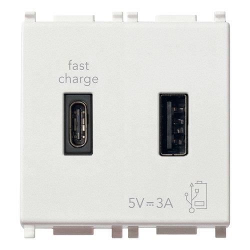 Vtičnica USB A+C 5V 3A 14295.AC beli