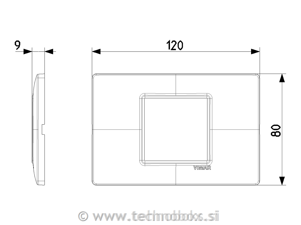 Okrasni okvir 2/3M Black 14652.05