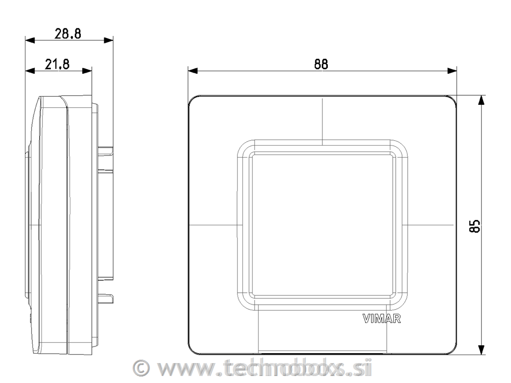 Okrasni okvir 2M IP55 14932.01 z vijaki
