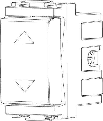 Tipkalo 1-0-2 puščice 2P 10A belo