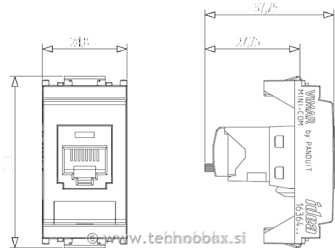 Vtičnica Cat.5e RJ45 Panduit 16364.1