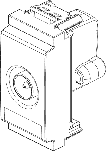 Vtičnica TV 1M končna 17066.01.B bež