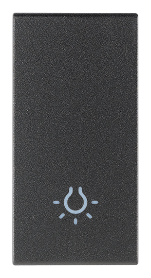 Tipka 1M z indikatorjem lučke siva