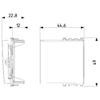 Tipka stikala 2M neosvetljena 19039.B
