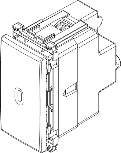 Stikalo navadno aksialno 1M belo 19101.B
