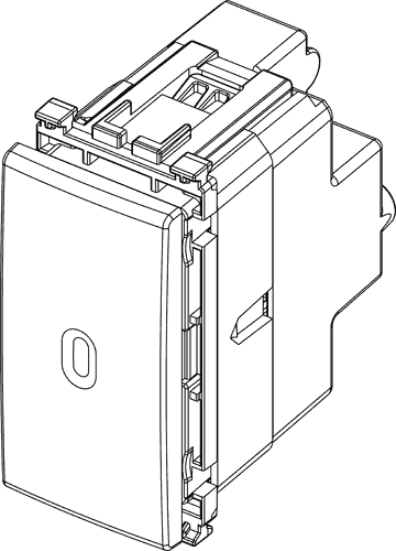 Tipkalo aksialno 1P 10A belo