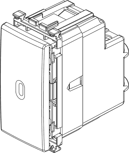 Stikalo križno aksialno 1M belo 19113.B