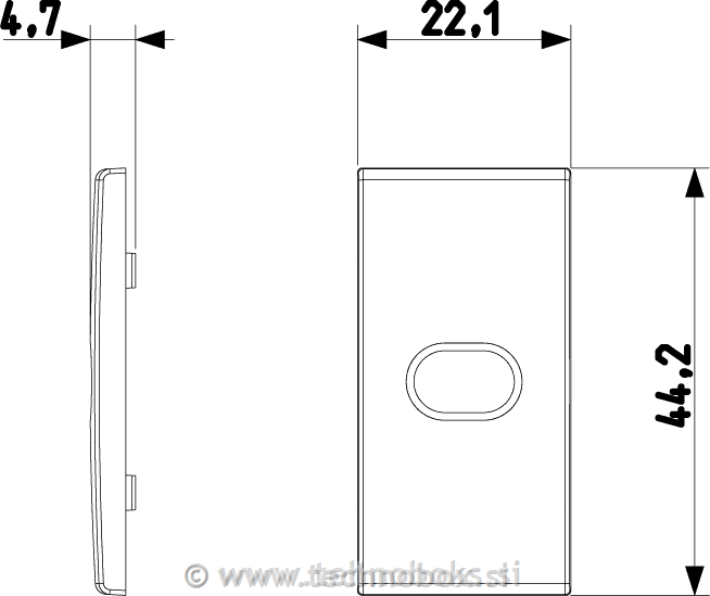 Tipka za Axial stikalo 1M prazna