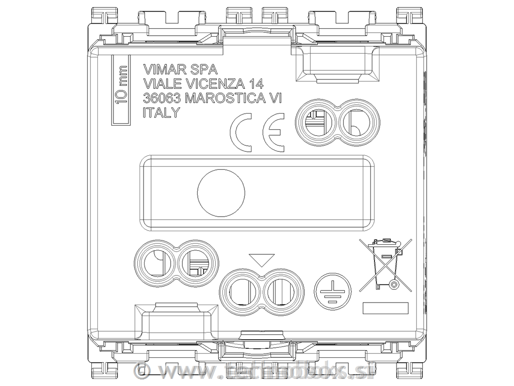 Vtičnica šuko 2M ARKE rdeča 19209.R
