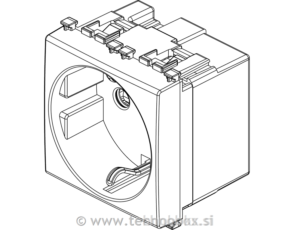 Vtičnica šuko 2M ARKE rdeča 19209.R