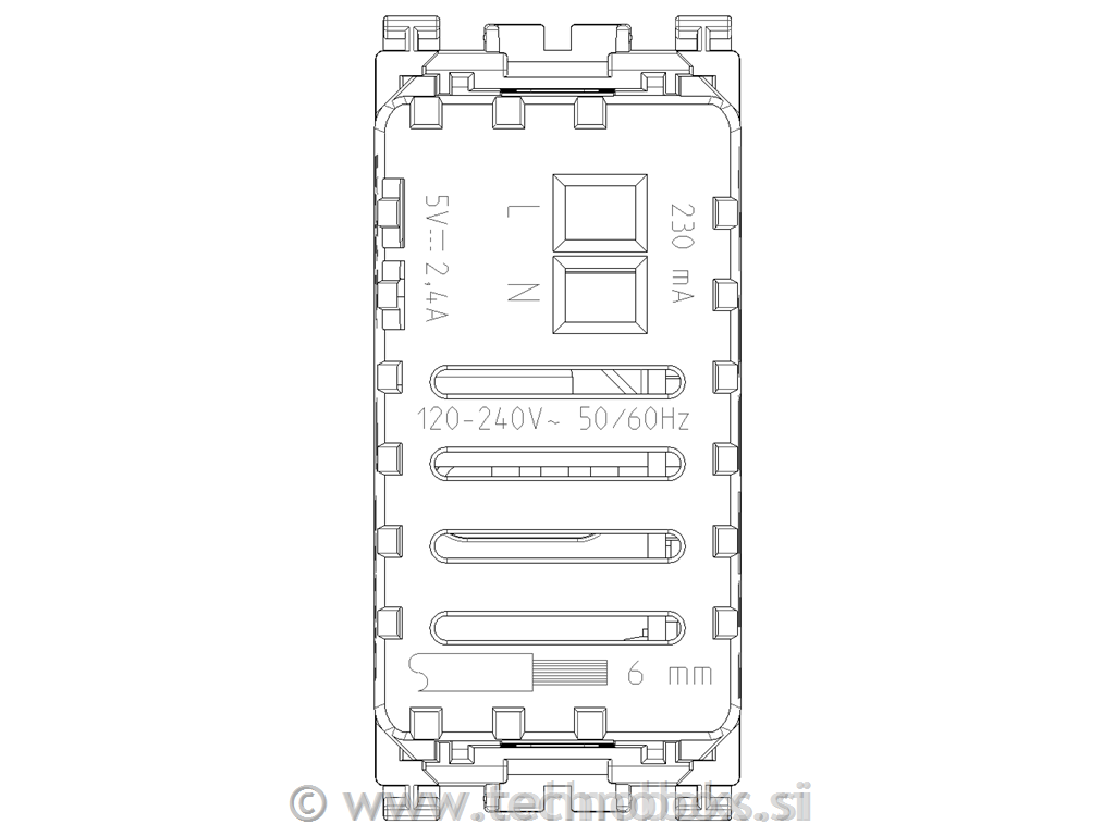 Vtičnica USB 2,4A 1M A+C 5V bel
