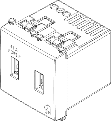 Vtičnica USB 2M 2x2,1A 19295.B