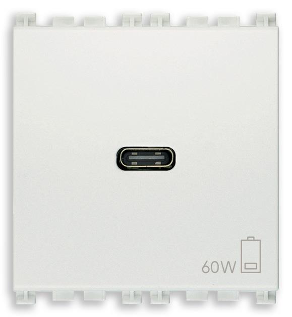 Vtičnica 2M USB C 5V 3A 60W bela