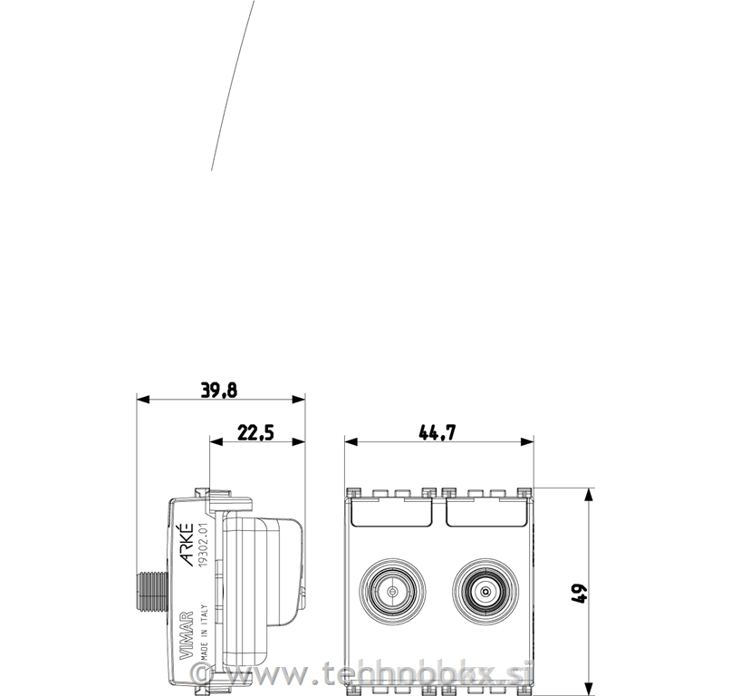 Vtičnica RTV končna 19302.01.B