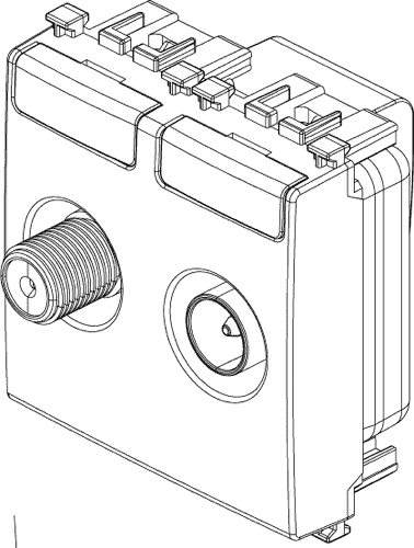 Vtičnica RTV končna 2M 19302.01