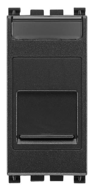 Vtičnica 1M 1xRJ45 Cat6 UTP z vratci