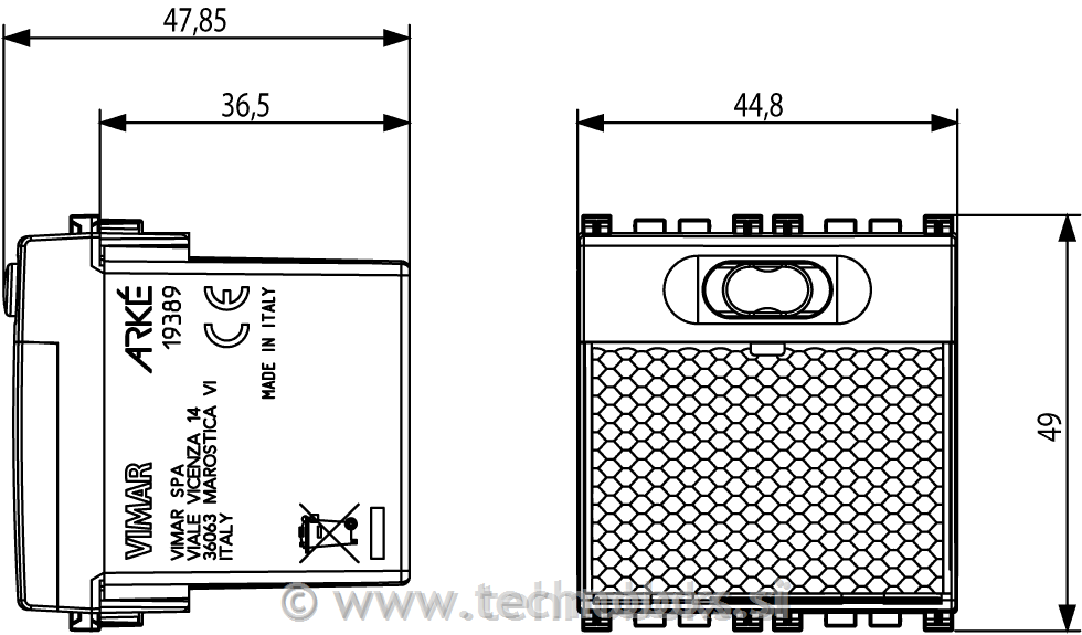Svetilka LED nastavljiv kot 230V 2M bela