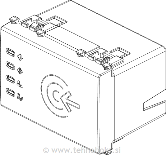 Zunanji čitalec kartic KNX beli 19457.B