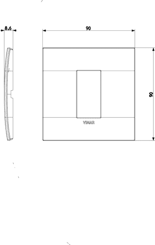 Okrasni okvir 1M Black Crome 19641.09