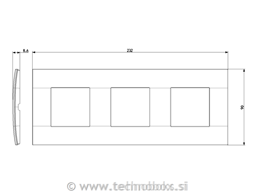 Okras.okvir 6M(2+2+2)kovinski metal mat.