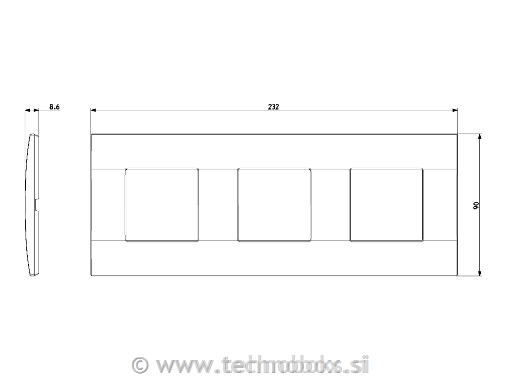 Okrasni okvi.3X2M Techno metal 21644.80