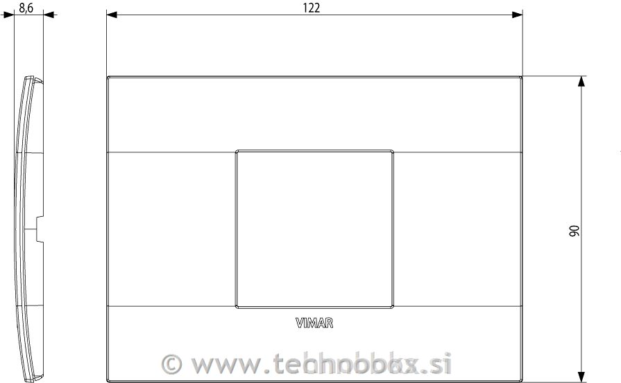 Okrasni okvir 2/3M titan mat 19652.04