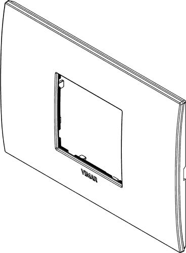 Okrasni okvir 2/3M črn nikel 19652.10