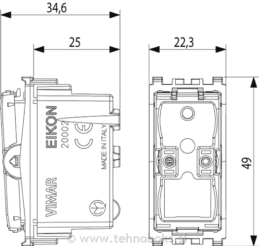 Mehanizem stikala 1P 20A