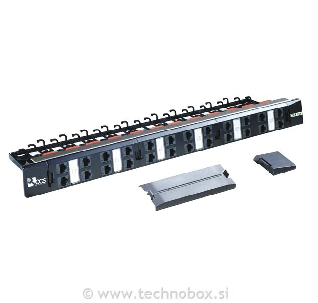 Panel 24 port Cat6A UTP 48cm(19") EasyCr