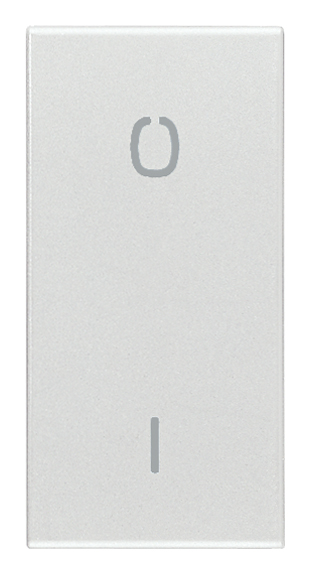 Tipka stikala 1M srebrna. simbol I-0