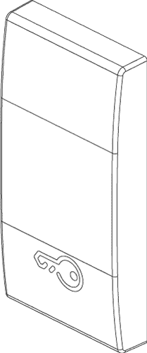 Tipka stikala 1M simbol ključ bela