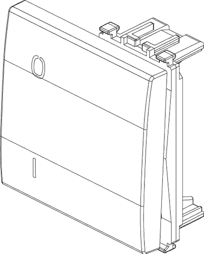 Tipka 2M simbol 0/I bela 20022.99.B
