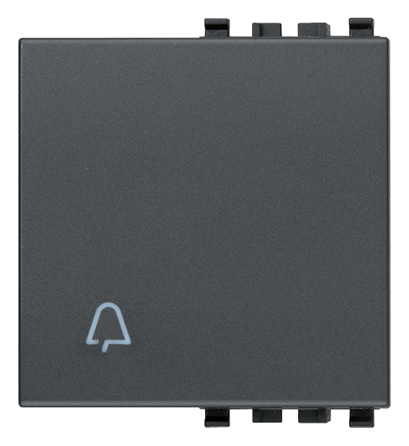 Tipka 2M simbol zvonec siva 20022.C