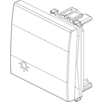 Tipka stikala 2M bela simbol luč