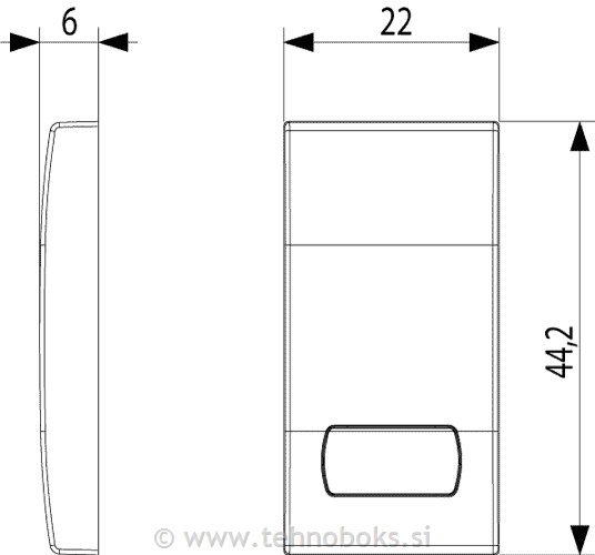 Tipka stikala 1M bela simbol ventilator