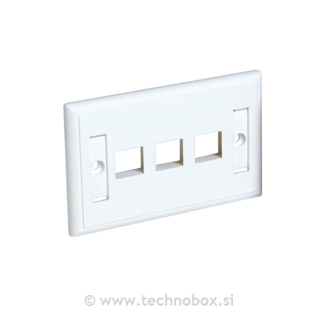 Okrasni okvir 3x RJ45 tip 503 bela