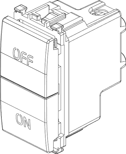 Tipkalo 1M NO+NC 10A belo 20058.B