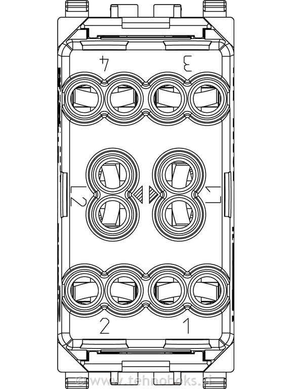 Tipkalo 1-0-2 za rolete s pušč. 20061.B