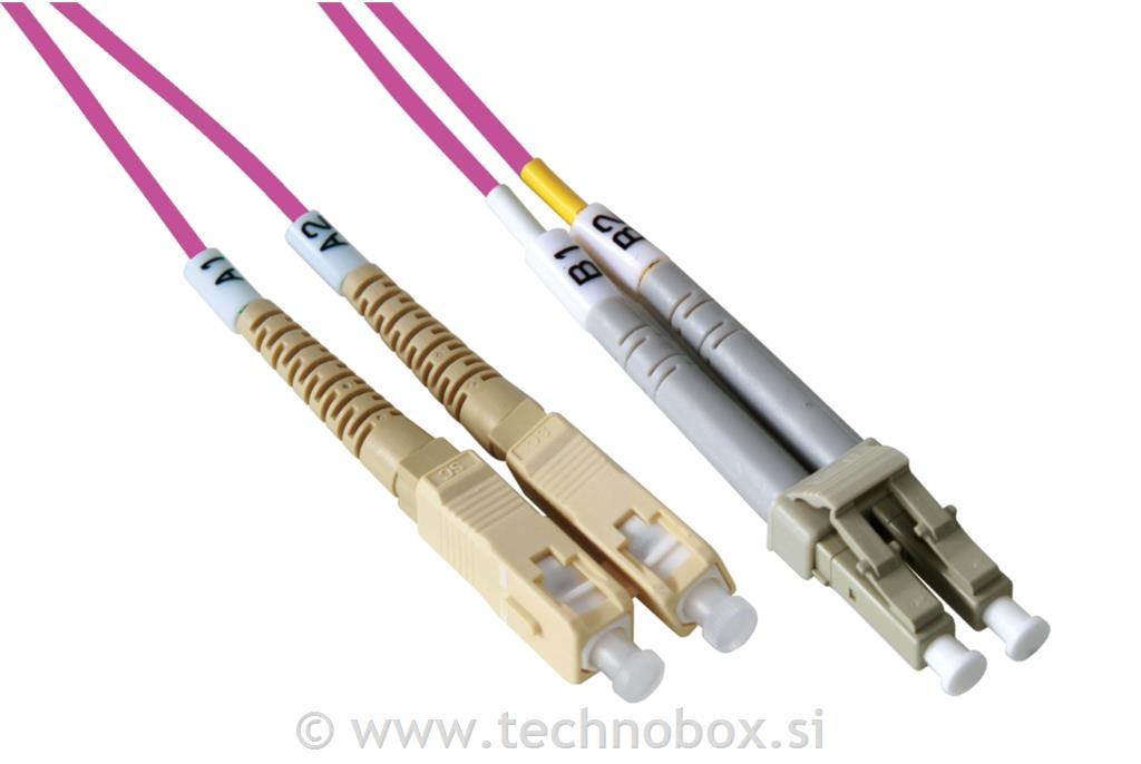 Kabel patch SC-LC MM 50/125 OM4 3m