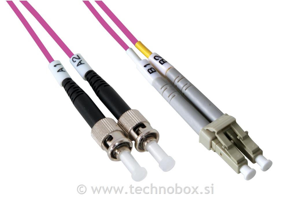 Kabel patch ST-LC MM 50/125 OM4 1m