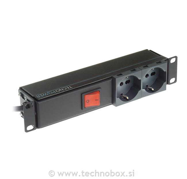 Razdelilec 2x250V horizontalni