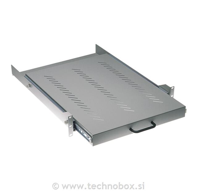 Polica izvlečna za kabin. 600mm 2U (19")