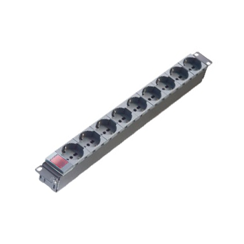 Razdelilec 48cm 1U 9x220 2m črn