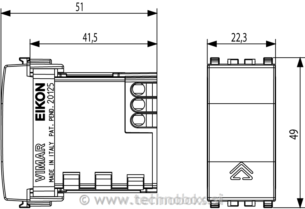 Zatemnilnik 1M na dotik 20125.B