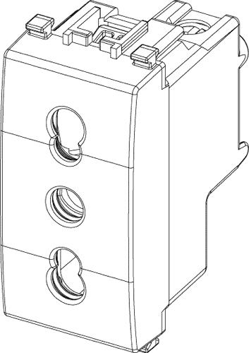 Vtičnica euro 1M bela 20203.B