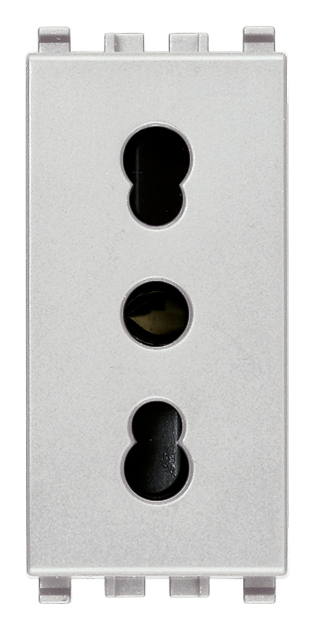 Vtičnica euro 1M srebrna 20203.N