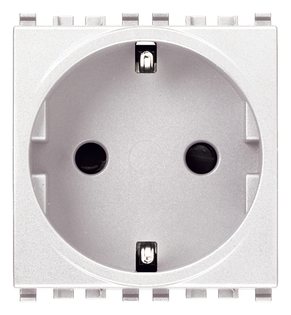 Vtičnica šuko 2M bela 20208.B