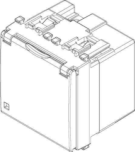 Vtičnica s pokrovom 2M siv 20208.C