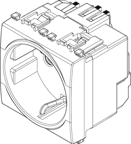 Vtičnica šuko SICURY siva 20208.FX