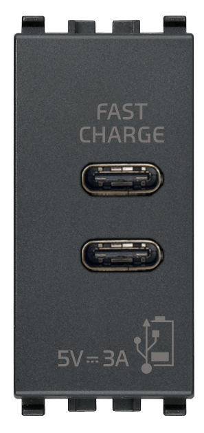 Vtičnica USB 5V 3A C+C 1M črna 20292.CC